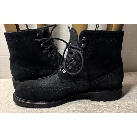 Saks Fifth Ave mens Ankle boot size 10 M black suede leather main image 9
